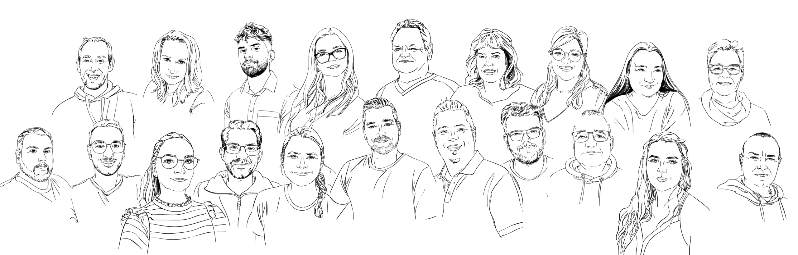 Zeichnung des Teams der Hoenicke Systembetreuung
